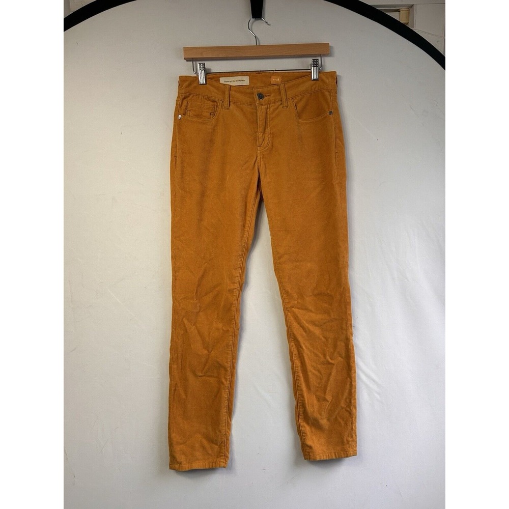 Anthropologie‎ Pilcro & the Letterpress Serif Yellow Mustard Corduroy Pants 28